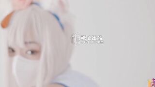 极品03年在职模特美少女【星奈酱 】肛塞尾巴Cos，喵娘乐园香子兰，后庭异物肉棒内射中出蜜穴
