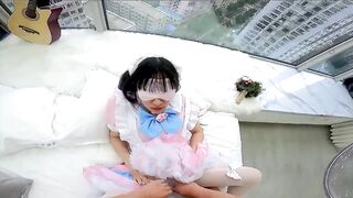 【极品萝莉】超幻3D视觉爆操双马尾洛丽塔女友喵喵，抓着双马尾疯狂输出，爆精内射，男友视角，高清1080P原版