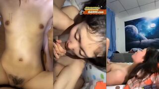 大三校园清纯母狗，与情侣在出租屋激情啪啪，满嘴骚话对白_#私密_#学生