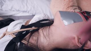 【悠米定拍】《应聘的女模特4》 入室迷晕+股绳+原味丝袜堵嘴+TK+抚摸+多道捆绑+轻呼吸限制