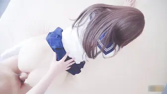 JK水手服粉嫩白虎校服萝莉被无套狂操内射注满精液