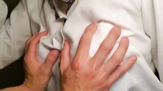 漂亮大奶美眉吃鸡啪啪 大眼萌妹清纯可爱 美丽的脸蛋和美丽的巨乳 违背诺言被无套输出 内射